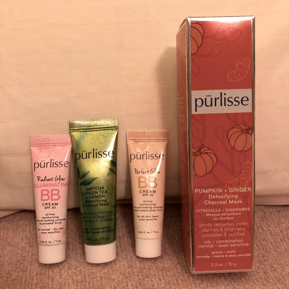 Purlisse Pumpkin & Ginger Face Mask and (3) Travel Size Extras